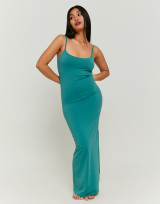Green Bodycon Long Dress | TALLY WEiJL