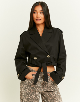 Schwarze, kurze Trenchjacke | TALLY WEiJL