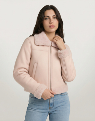 Giacca Aviatore in Similpelle Rosa | TALLY WEiJL