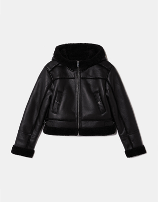Schwarze Kapuzenjacke mit Reißverschluss | TALLY WEiJL