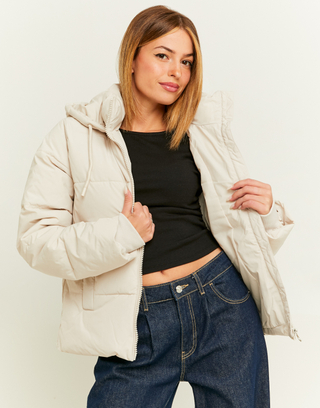 Beige Padded Jacket | TALLY WEiJL