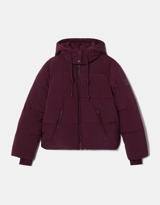 Burgundy Padded Jacket with Hood | TALLY WEiJL