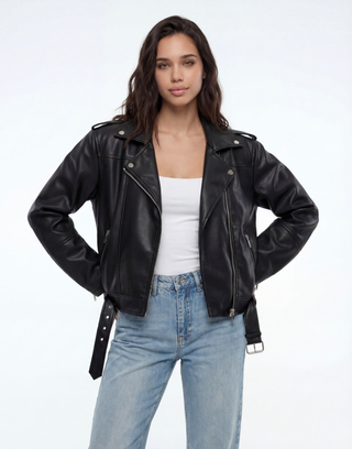 Giacca biker nera in similpelle | TALLY WEiJL