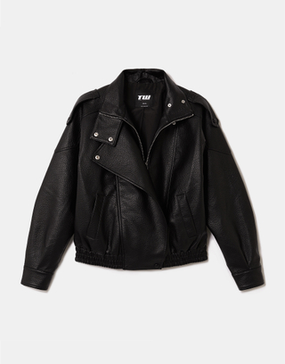 Black Oversized Bomber Jacket | TALLY WEiJL