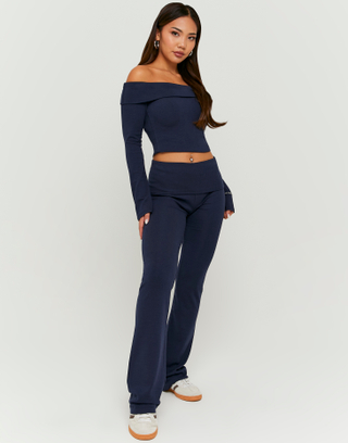 Basic blaue Baumwollhose | TALLY WEiJL