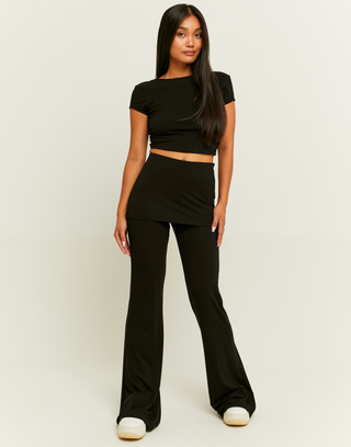 Black Leggings with Fold | TALLY WEiJL