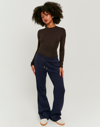 Blue Low Waist Bootcut Jogger | TALLY WEiJL