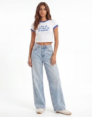 Blaue Barrel Fit Jeans | TALLY WEiJL