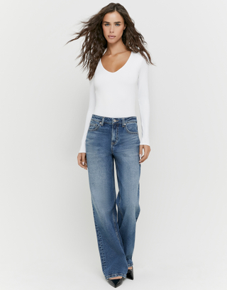Blue Straight Leg Jeans | TALLY WEiJL