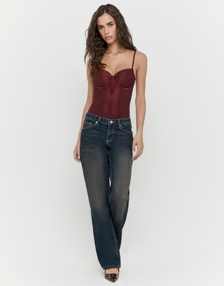 Blue Straight Leg Jeans | TALLY WEiJL