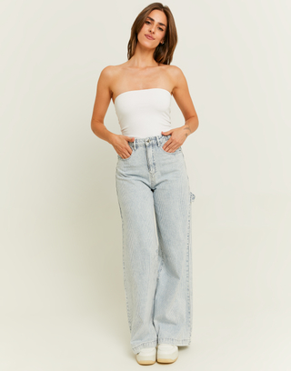 Jeans Wide Leg con Strappi | TALLY WEiJL