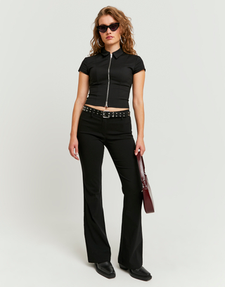 Pantaloni Neri Eleganti a Zampa | TALLY WEiJL