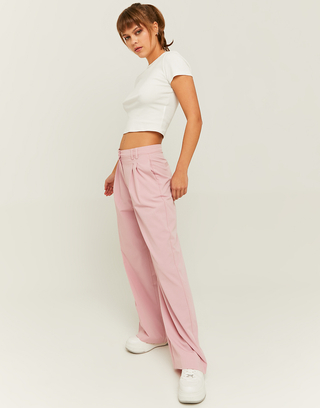 Pantalon loose taille haute rose | TALLY WEiJL