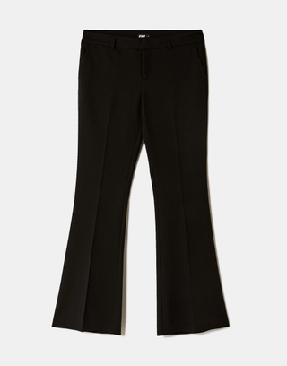 Black Low Waist Flare Trousers | TALLY WEiJL