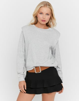 Grauer Basic-Pullover | TALLY WEiJL