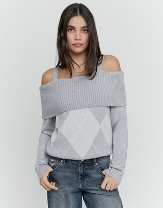Grauer Strickpullover | TALLY WEiJL