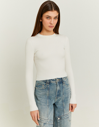 Weisser Cropped Pullover | TALLY WEiJL