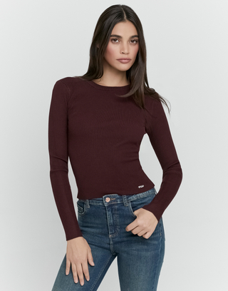 Pull Bordeaux en Maille | TALLY WEiJL
