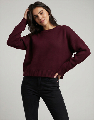 Burgundy Knitted Jumper | TALLY WEiJL