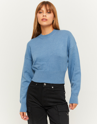 Blauer, lockerer Kurzpullover | TALLY WEiJL