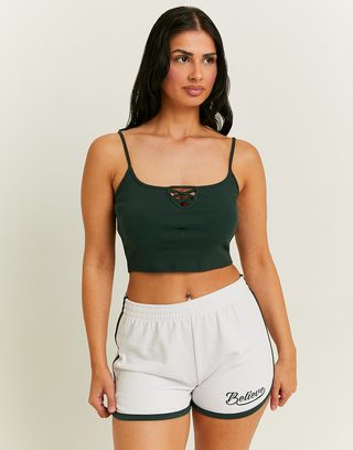 White Printed Sweat Shorts | TALLY WEiJL