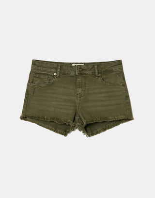 Khaki Denim-Shorts | TALLY WEiJL
