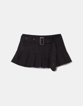 Blue Pleated Mini Skort | TALLY WEiJL