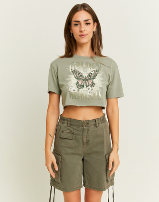 Short Cargo Brun Taille Mi-Haute | TALLY WEiJL