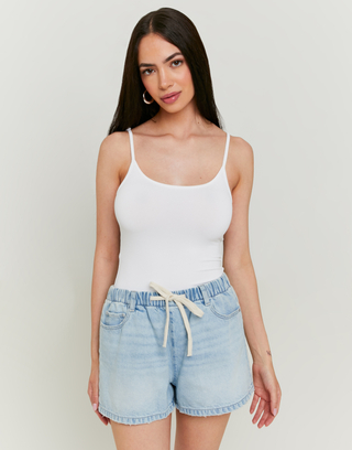 Blue Pull On Denim Shorts | TALLY WEiJL