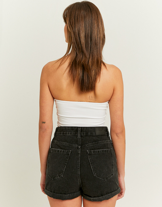 Schwarze High Waist Mom Denim Shorts | TALLY WEiJL