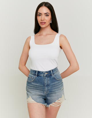 High Waist Mom Denim Shorts | TALLY WEiJL