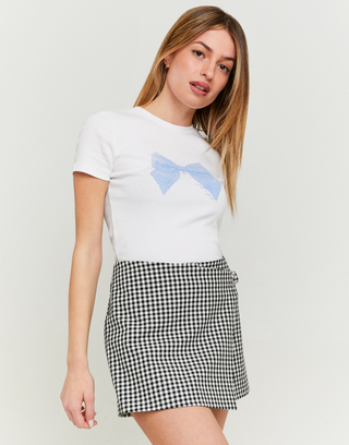 Vichy Print Mini Skort | TALLY WEiJL