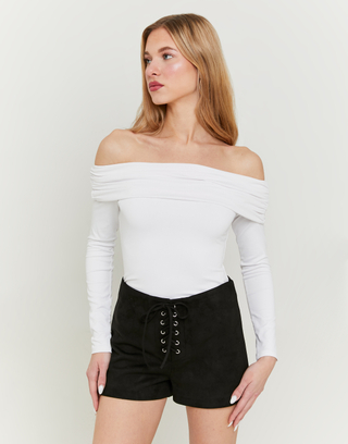 Black Lace - Up Shorts | TALLY WEiJL