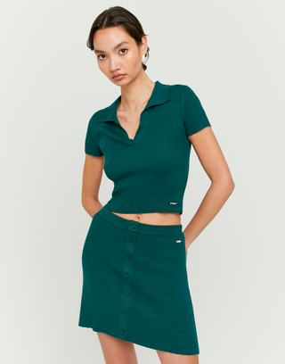 Green Knitted Skirt | TALLY WEiJL