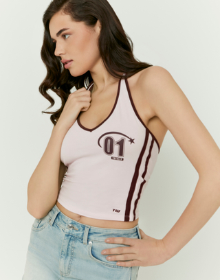 Top Halter Stampato Rosa | TALLY WEiJL