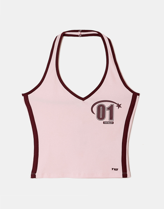 Top Halter Stampato Rosa | TALLY WEiJL