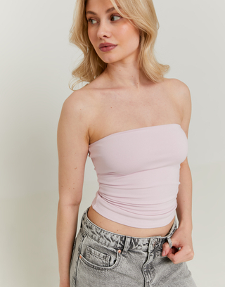 Pink Basic Bandeau Top | TALLY WEiJL