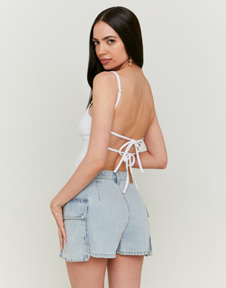 White Backless Cami Top | TALLY WEiJL