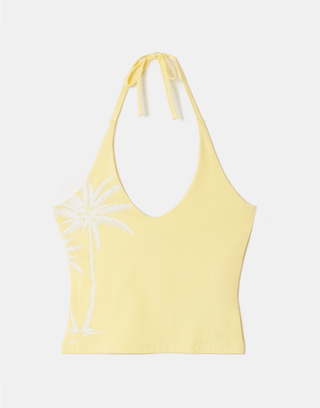 Top Halter Stampato Giallo | TALLY WEiJL