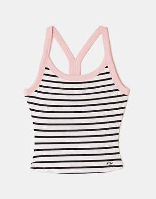 Black Striped Crop Top | TALLY WEiJL