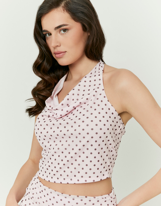 Rosa Polka Dot Crop Top | TALLY WEiJL
