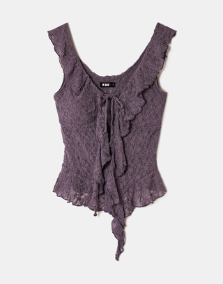 Top Borgogna in Pizzo con Volant | TALLY WEiJL