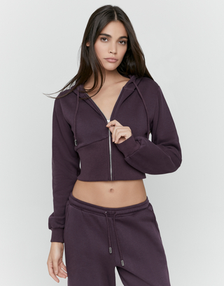 Purple Zip Up Hoodie | TALLY WEiJL