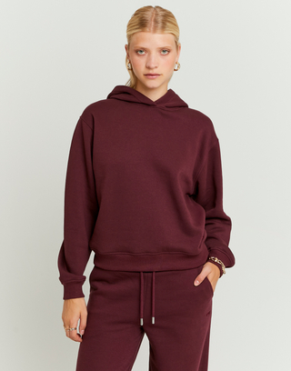 Burgunder Basic Hoodie | TALLY WEiJL
