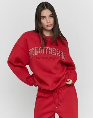 Red Embroidered Sweatshirt | TALLY WEiJL