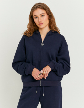 Felpa Blu Con Zip | TALLY WEiJL