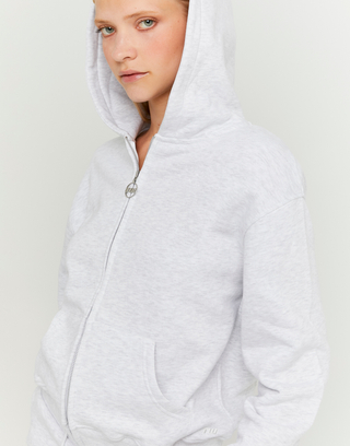 Felpa Grigia Con Zip | TALLY WEiJL