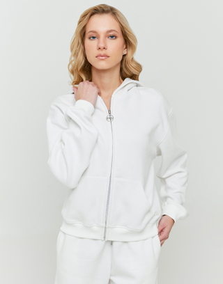 Felpa Bianca con Zip | TALLY WEiJL