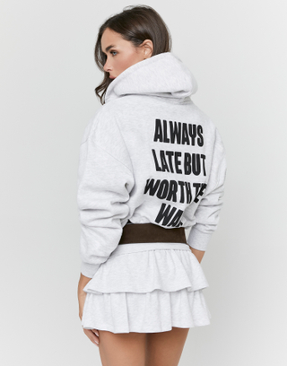 Grey Zip Up Hoodie | TALLY WEiJL