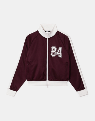Bordeaux Sweat Zippé En Coton | TALLY WEiJL